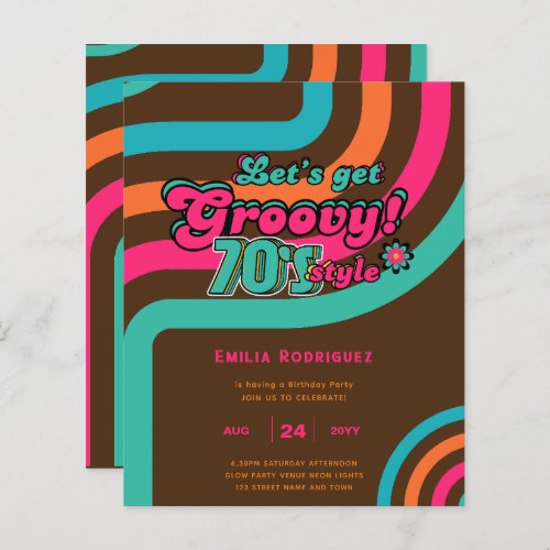 70s Retro Disco Dancing Birthday Boogie Groovy 