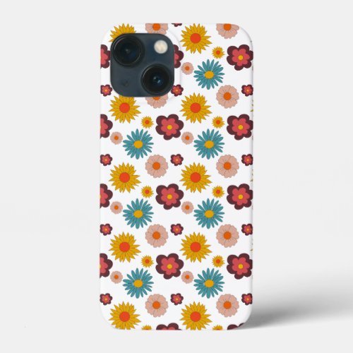 70s Retro Flower Power Hippy Trippy Groovy iPhone 13 Mini Case