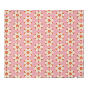 70s Retro flower power pattern backgroundretro, 70 Duvet Cover