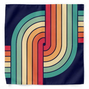 70s Retro Geometric Design Bandana
