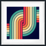 70s Retro Geometric Design Framed Art<br><div class="desc">Mid-century modern (MCM) is a movement in interior design, product design, graphic design, architecture and urban development that was present in all the world, but more popular in the United States, Brazil and Europe from roughly 1945 to 1970 during the United States's post-World War II period. MCM-style decor and architecture...</div>