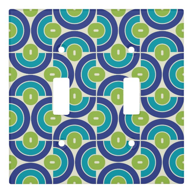 70s Retro Geometric Design Light Switch Cover (Front)