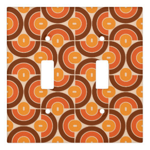 70s Retro Geometric Design Light Switch Cover