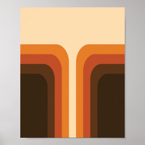 70s Retro Geometric Poster