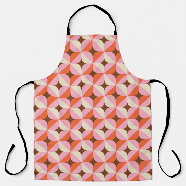 70s Retro Geometric Vintage Pattern Apron (Front)
