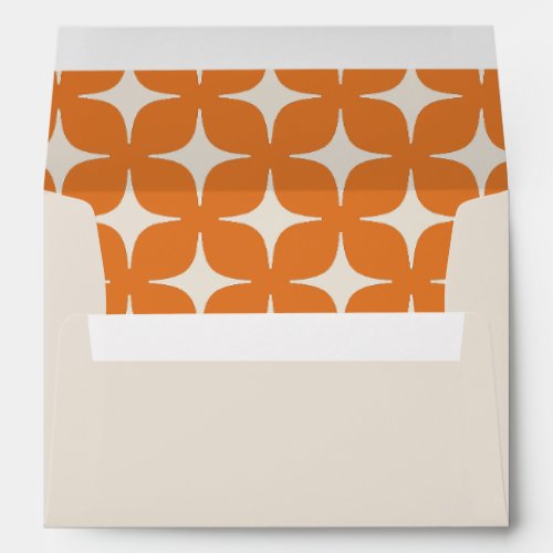 70s Retro Groovy Wedding Orange Envelope