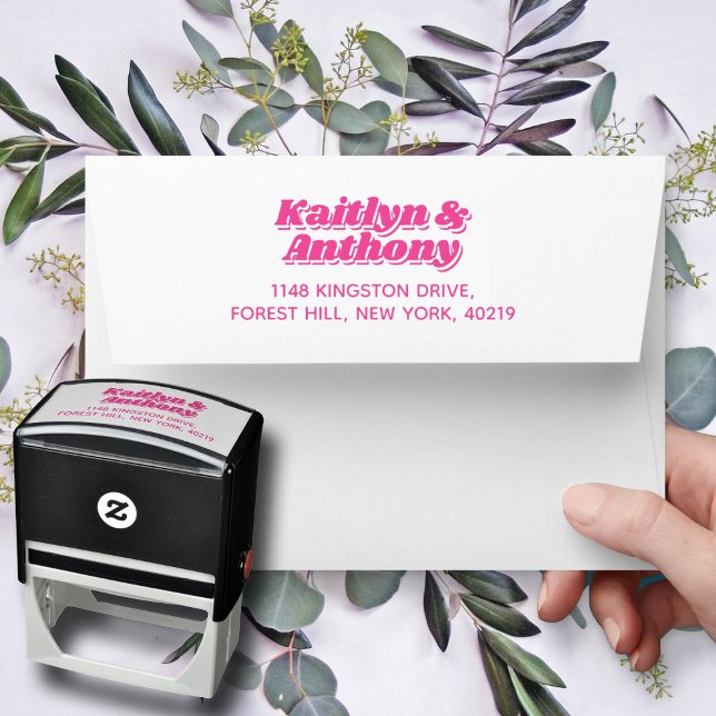 70's Retro Groovy Wedding Self-inking Stamp (Creator Uploaded)