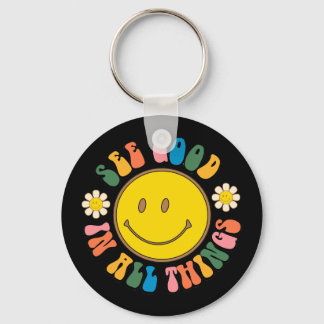 70s Retro Hippie Sublimation Bundle Keychain