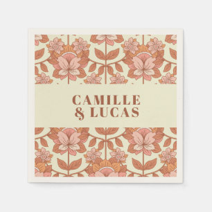 70s Retro Inspired Wedding Napkins