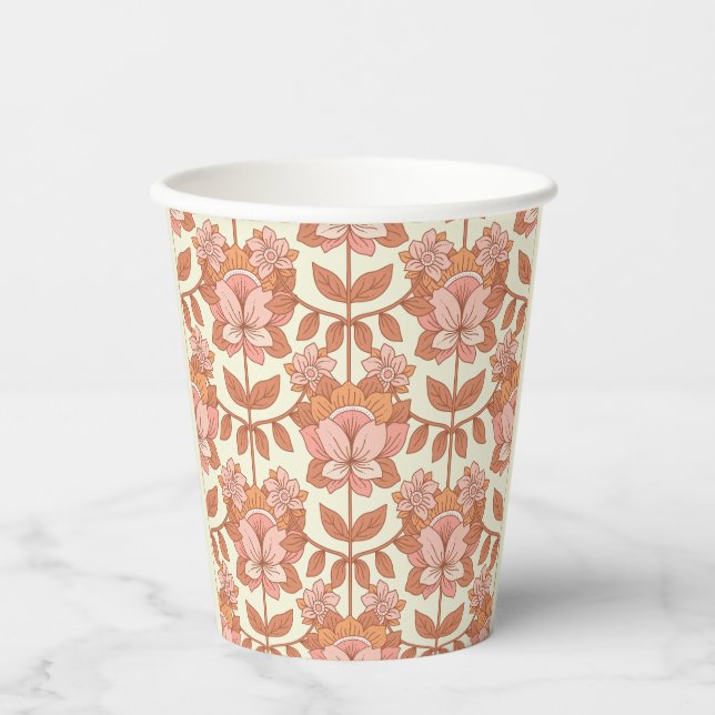 70s Retro Inspired Wedding Paper Cups (Front)