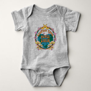 70's Retro Mother Earth Graphic Baby Bodysuit