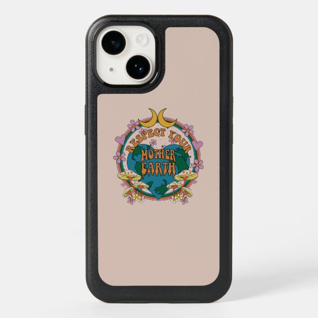 70's Retro Mother Earth Graphic Otterbox iPhone Case (Back)