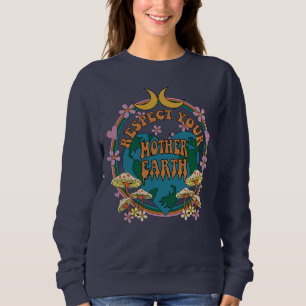 70's Retro Mother Earth Graphic Sweatshirt