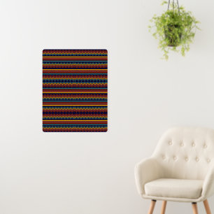 70s Retro Navy & Mustard Boho Chevron Stripes Foam Board