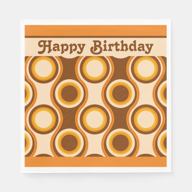 70s Retro Party Pattern Napkins (Front)
