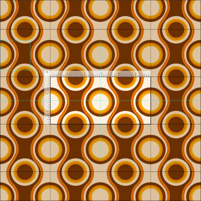 70s Retro Pattern Fabric | Zazzle