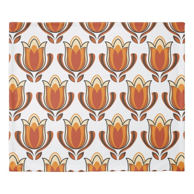 70's retro pattern material illustration70s,1970,p duvet cover (Front)