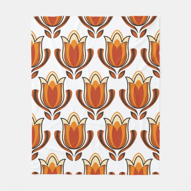 70's retro pattern material illustration70s,1970,p fleece blanket (Front)