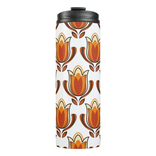 70's retro pattern material illustration70s,1970,p thermal tumbler (Front)