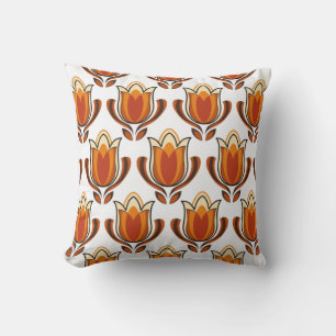 70's retro pattern material illustration70s,1970,p throw pillow