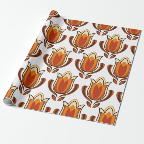 70s retro pattern material illustration70s1970p wrapping paper