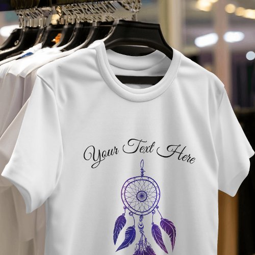 70s retro purple dreamcatcher customized quote T_Shirt