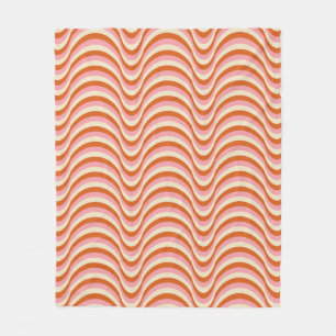 70's Retro Seamless Pattern. 60s and 70s Aesthetic Fleece Blanket