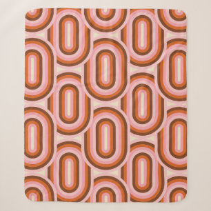70's Retro Seamless Pattern. 60s and 70s Aesthetic Sherpa Blanket