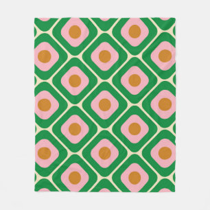 70's Retro Seamless Pattern. 60s and 70s Esthetic Fleece Blanket