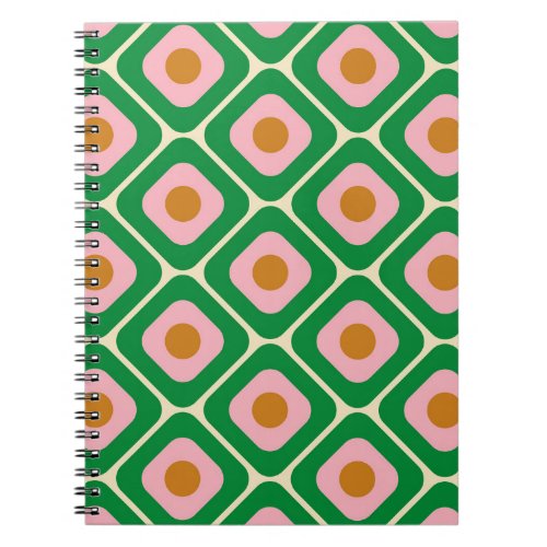 70s Retro Seamless Pattern 60s and 70s Esthetic Notebook