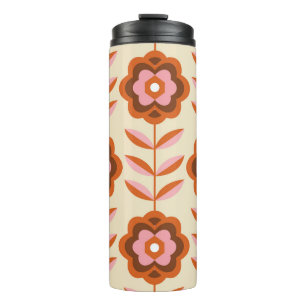 70's Retro Seamless Pattern. 60s and 70s Esthetic Thermal Tumbler