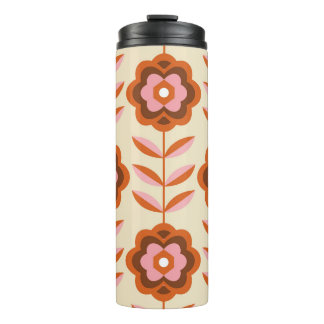 70's Retro Seamless Pattern. 60s and 70s Esthetic Thermal Tumbler
