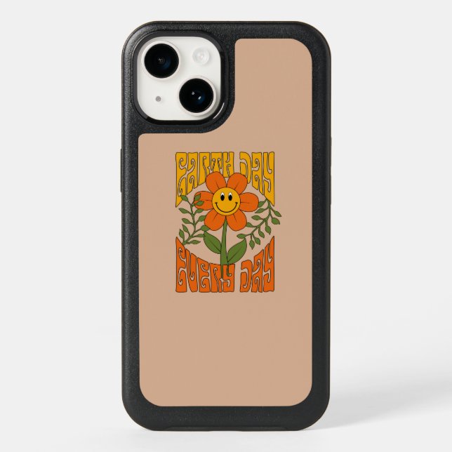 70's Retro Smiling Daisy Flower Otterbox iPhone Case (Back)