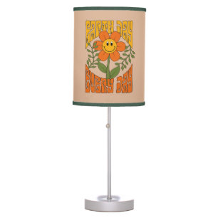 70's Retro Smiling Daisy Flower Table Lamp