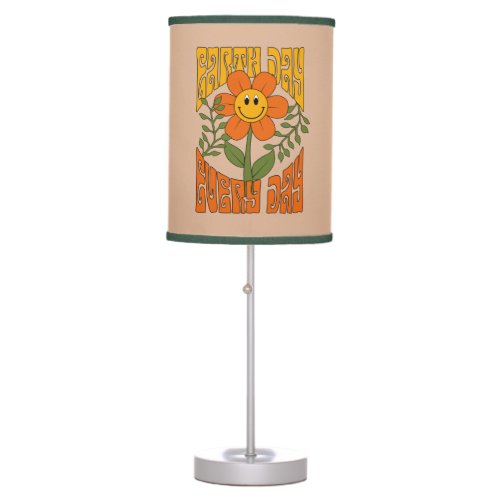 70s Retro Smiling Daisy Flower Table Lamp