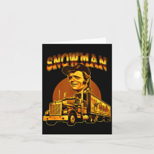 70s Retro Snowman Truck 1970s Vintage Groovy Card