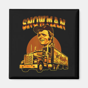 70s Retro Snowman Truck 1970s Vintage Groovy  Magnet