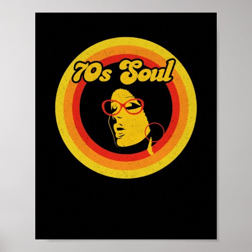 70s Retro Soul Music Gerne Soul Music Poster
