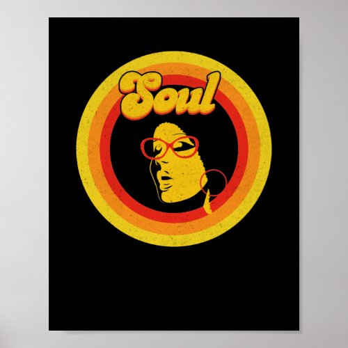 70s Retro Soul Music Gerne Soul Music Poster