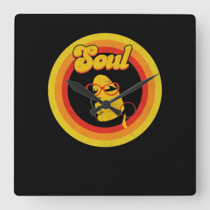 70s Retro Soul Music Gerne Soul Music Square Wall Clock