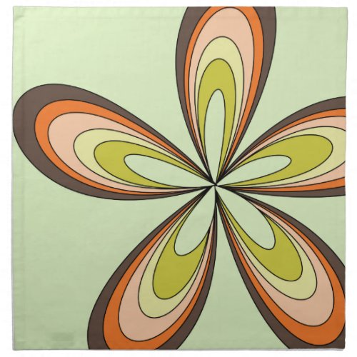 70s retro spring hippie flower power napkin