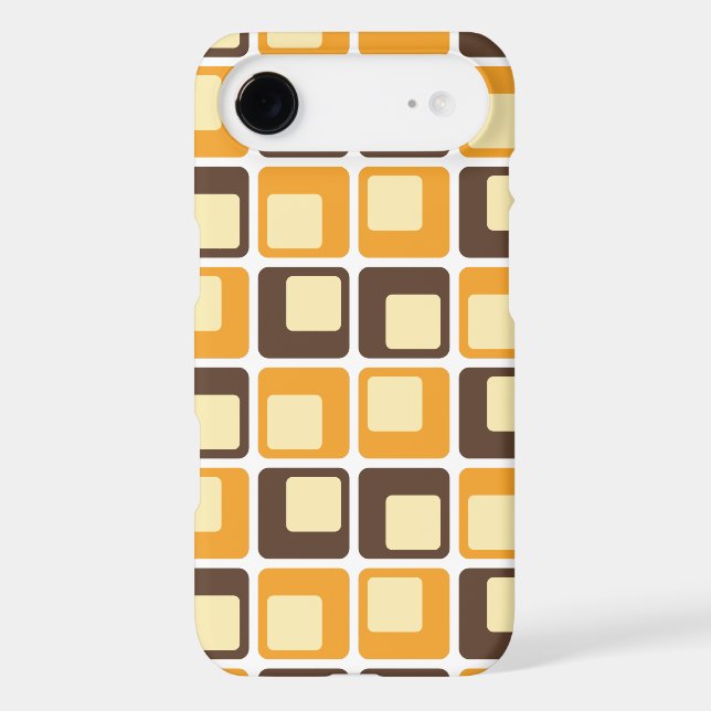 70s Retro Square Shapes Pattern Case-Mate iPhone Case (Back)
