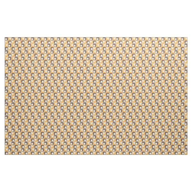 vintage USA fablic ラグ 70s Retro Square Shapes Pattern Fabric | Zazzle