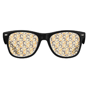 70s Retro Square Shapes Pattern Kids Sunglasses