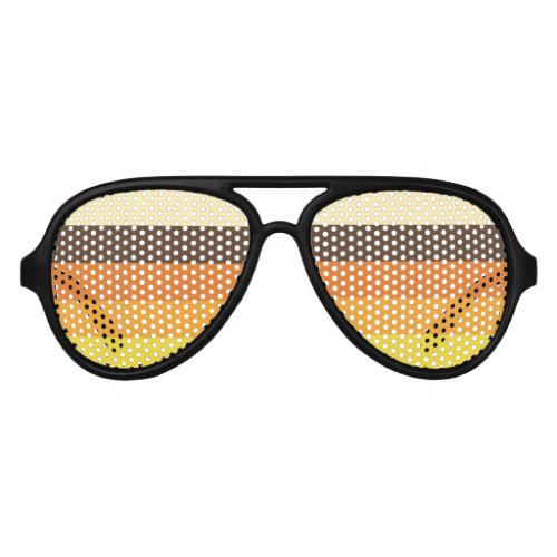 70s Retro Striped Color Pattern Aviator Sunglasses