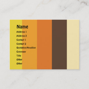 70s Retro Striped Color Pattern Business Card