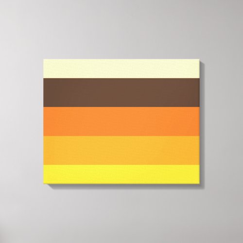 70s Retro Striped Color Pattern Canvas Print