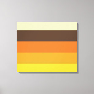 70s Retro Striped Color Pattern Canvas Print