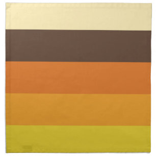 70s Retro Striped Color Pattern Cloth Napkin