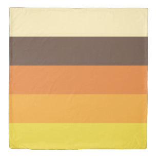 70s Retro Striped Color Pattern Duvet Cover